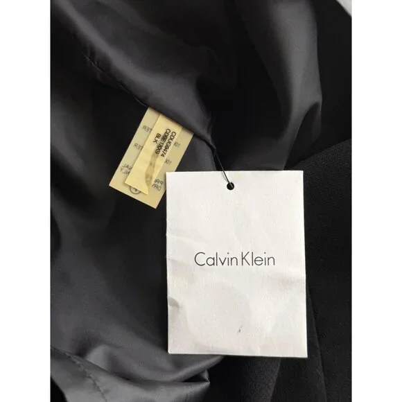 NWT Calvin Klein Black Cap Sleeve Sheath Dress | Quiet Luxury Business Corpcore - Picture 13 of 15
